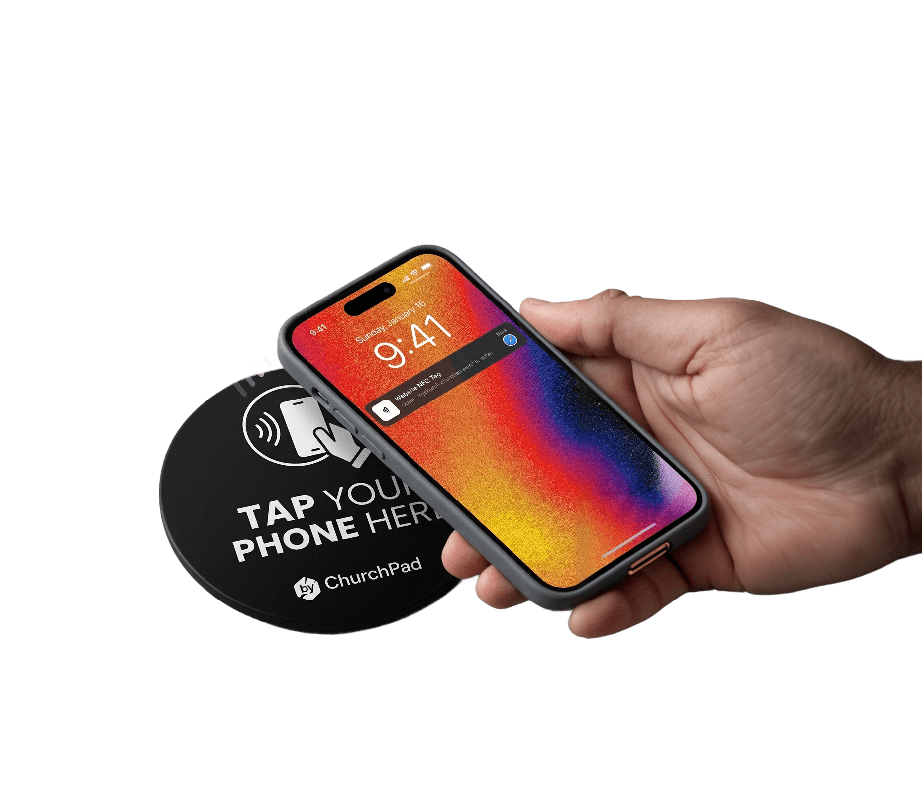 Blue ChurchPad Tap device